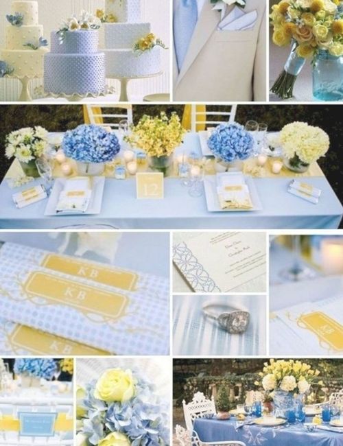 Decoração Azul Serenity e Amarelo 2