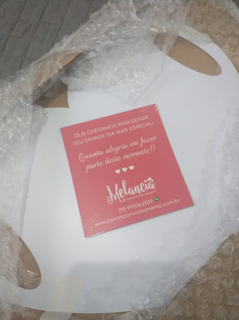 Noivas mamães, placa e taça para dia C. 4