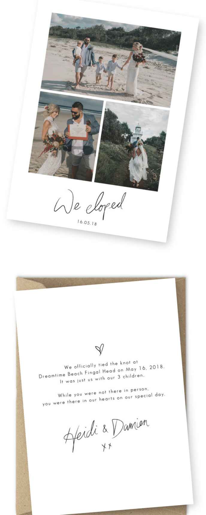 Ideias para anunciar seu casamento Elopment Wedding. - 6