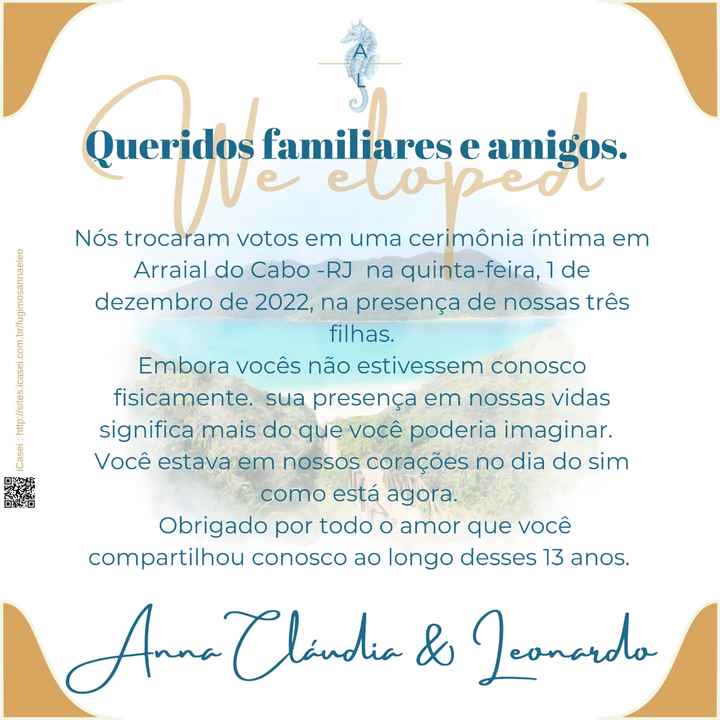 Ideias para anunciar seu casamento Elopment Wedding. - 10