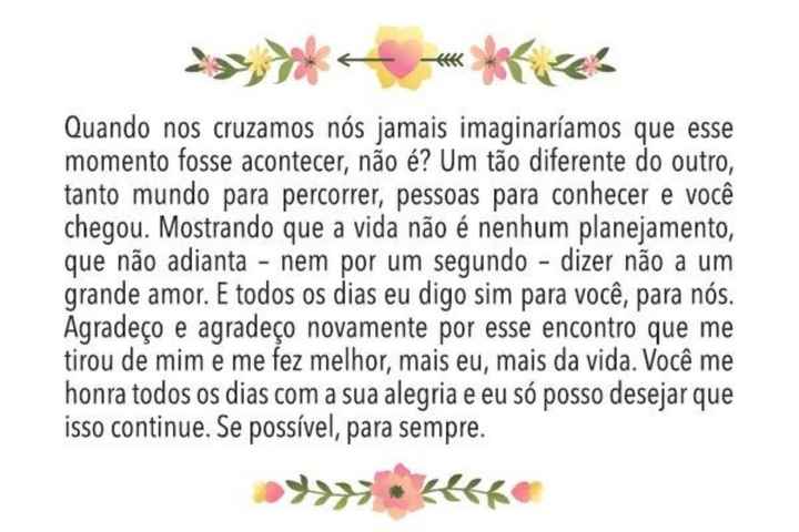 o que escrever nos votos do casamento ????? Estou vem insegura do que falar. - 1