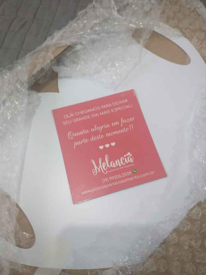 Noivas mamães, placa e taça para dia C. - 4