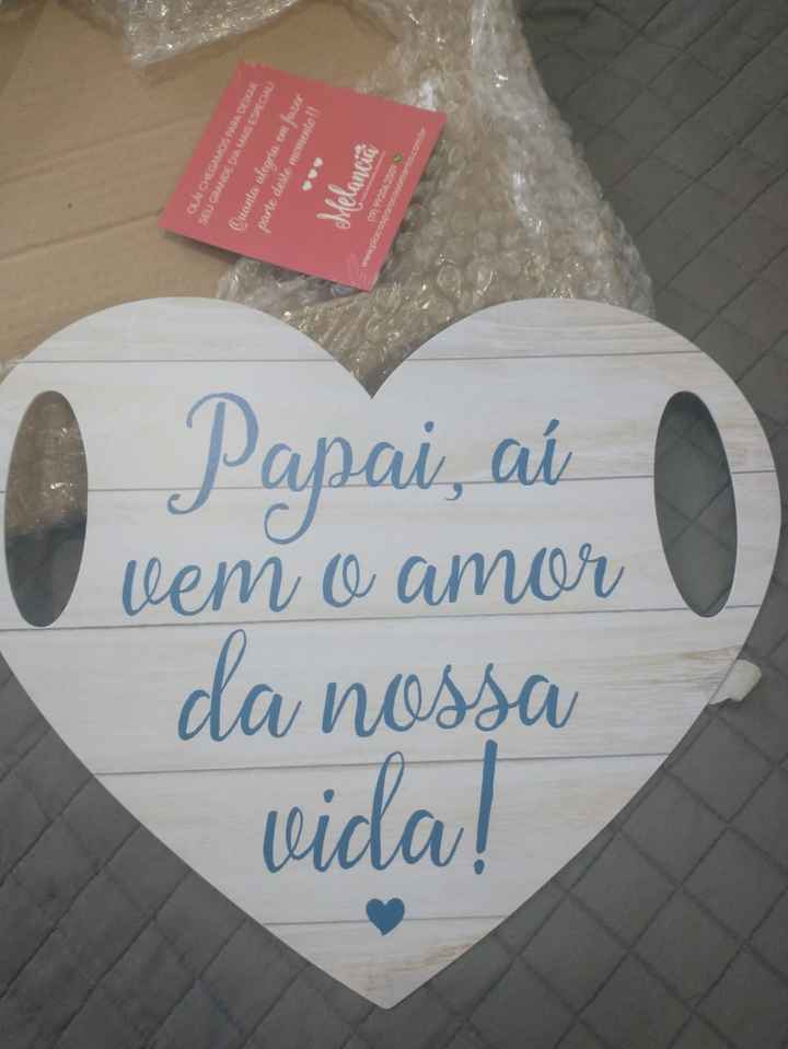Noivas mamães, placa e taça para dia C. - 5