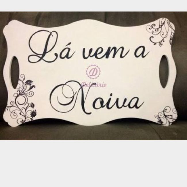 Plaquinhas no noivado - 1