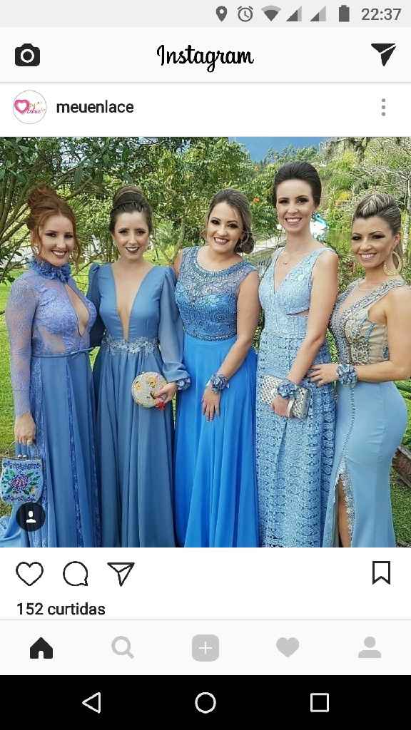 Vestido azul serenity para as madrinhas. - 5