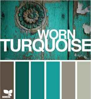 cores turquesa e cinza