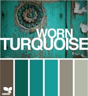 cores turquesa e cinza