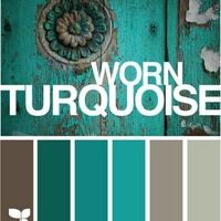 cores turquesa e cinza