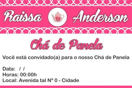 Convite chá de panela (feito pelo meu noivo) - 1