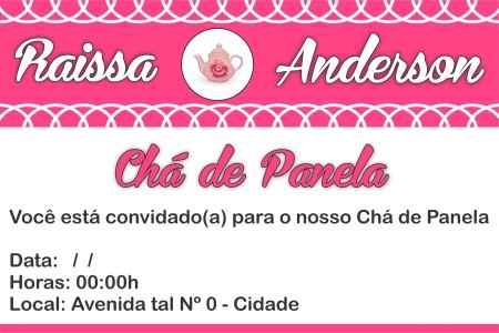 Convite chá de panela (feito pelo meu noivo) - 1