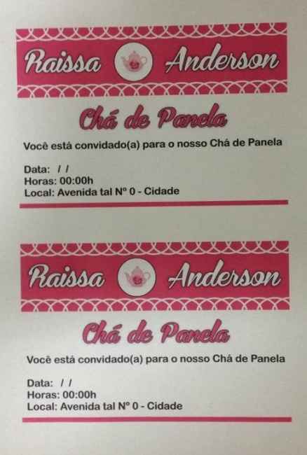 Convite chá de panela (feito pelo meu noivo) - 2
