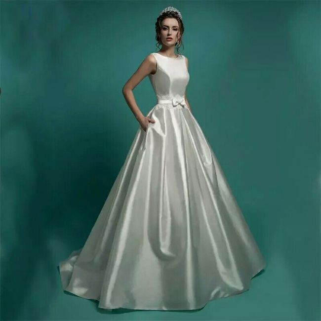 Vestido de noiva liso - 1