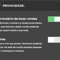Formulário boas vindas