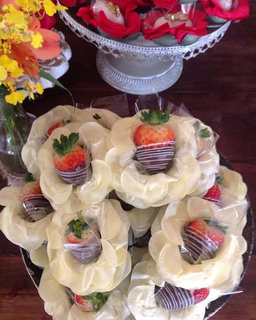 Morangos cobertos com chocolate