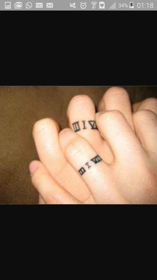 Tatuagens no dedo no local aliança alguém? - 11