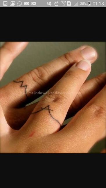Tatuagens no dedo no local aliança alguém? - 9