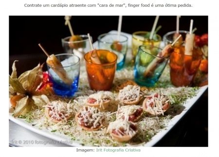comidinhas de casamento