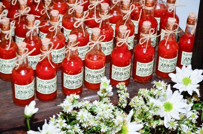 Vidrinhos com molho de pimenta