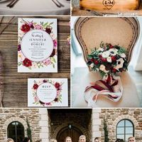 Inspirações Paleta de Cores para Casamento cor : Marsala e outros