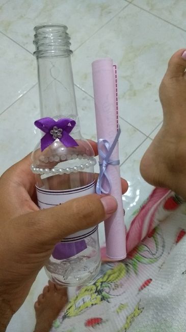 Convite dos padrinhos na garrafinha . Já pronto #vemver - 4