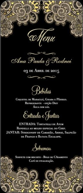 MENU , A ULTIMA OPÇÃO QUE FIZ PARA O CASAMENTO.
