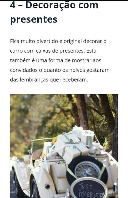 Ideias para decorar o carro dos noivos - 4