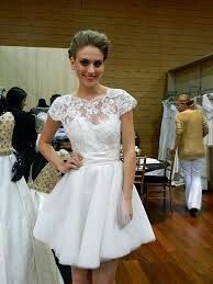 Vestidos curtos brancos para noiva - 7