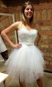 Vestidos curtos brancos para noiva - 19