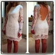 Vestidos curtos brancos para noiva - 26