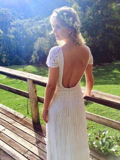 Inspiração - Vestido de crochê 👰🏻💐 5
