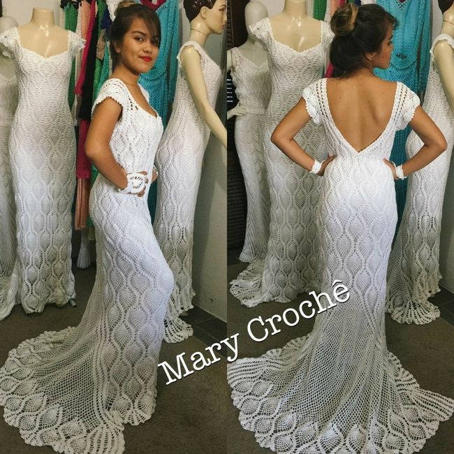Inspiração - Vestido de crochê 👰🏻💐 8