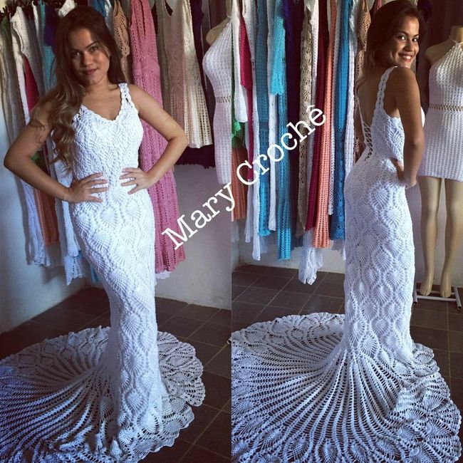 Inspiração - Vestido de crochê 👰🏻💐 10