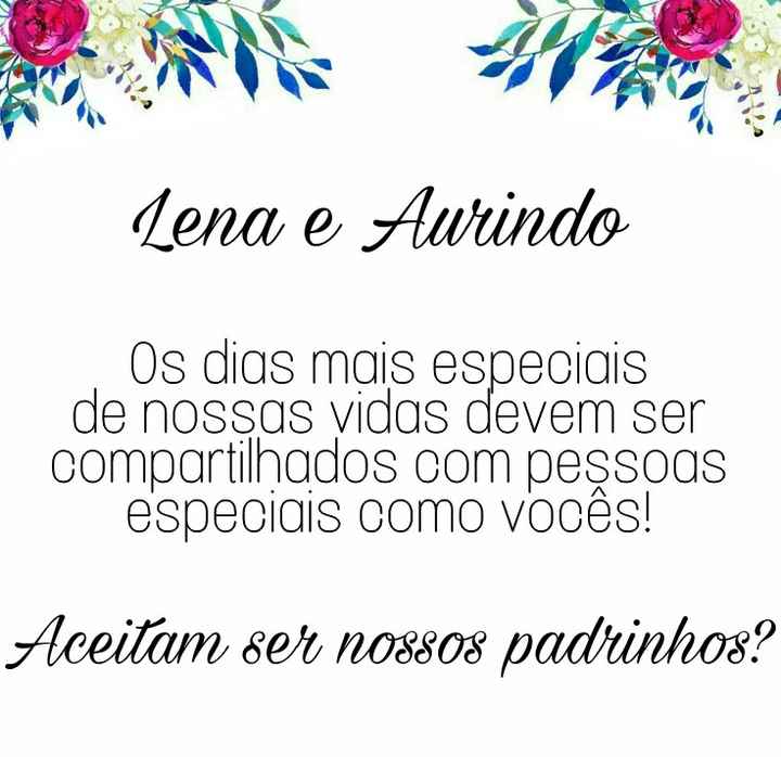  Arte Convite dos padrinhos #vemver ❤ - 2