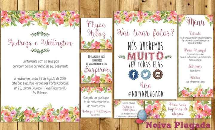 Essa é toda a arte do meu casamento, porém, não terei lágrimas de alegria e nem chuva de arroz