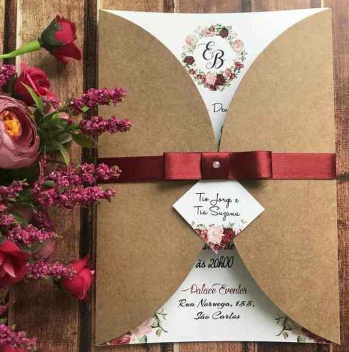 Envelope do convite (só mudarei a cor da fita)