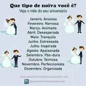 Que tipo de noiva você é? - 1