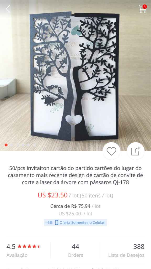 Quanto estão gastando com convites? - 1