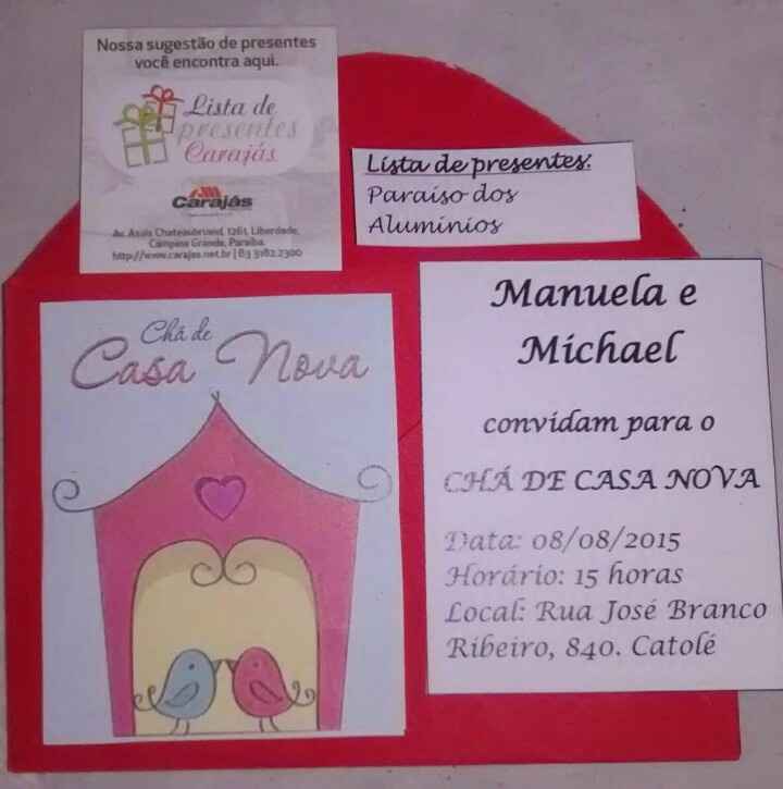 Meu convite do chá de casa nova - 1