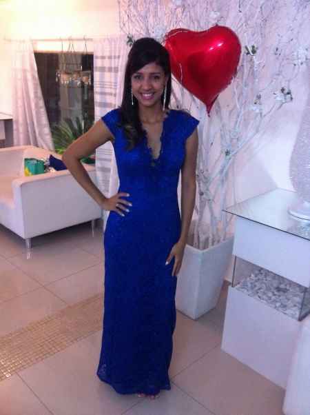 Vestido de madrinha azul Royal