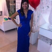 Vestido de madrinha azul Royal