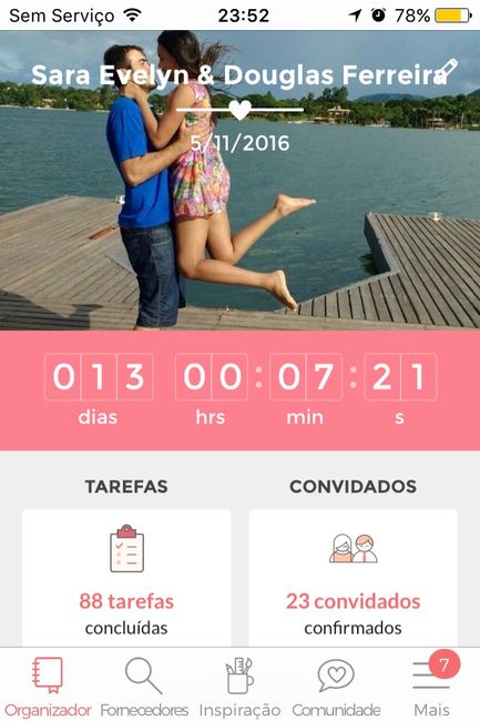 Quanto tempo faltava e quanto tempo falta para o casamento? - 2