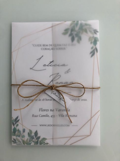 Meus convites de casamento chegaram! - 2