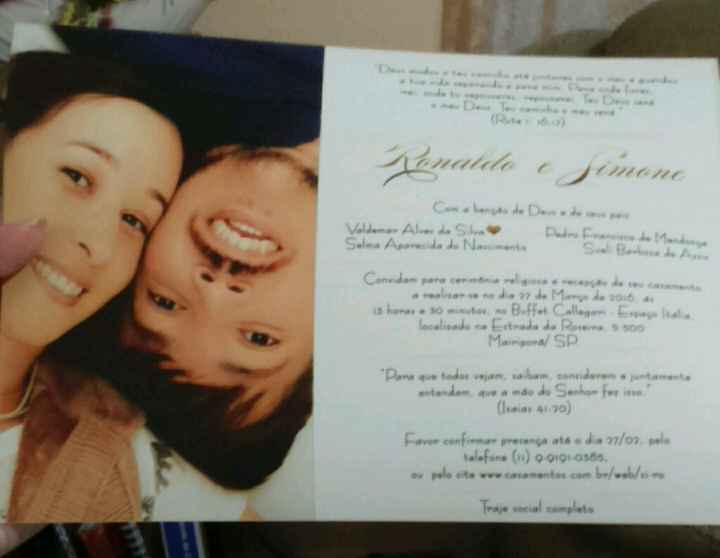 Meu convite de casamento - 1