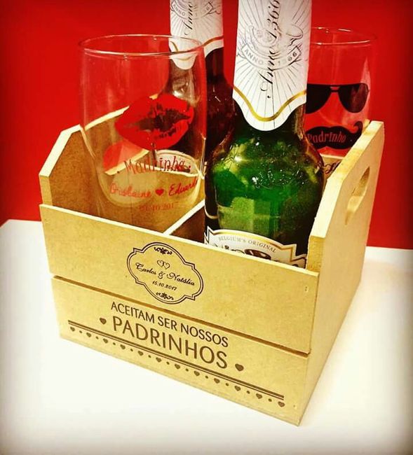 Caixa convite para padrinhos - 1