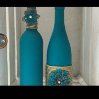 Garrafas revestidas de bexigas para centro de mesa - 1