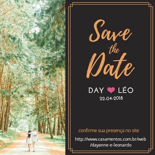 Mandaram save the date ou convite online? - 1