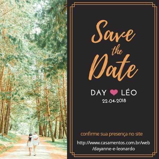 Mandaram save the date ou convite online? - 1