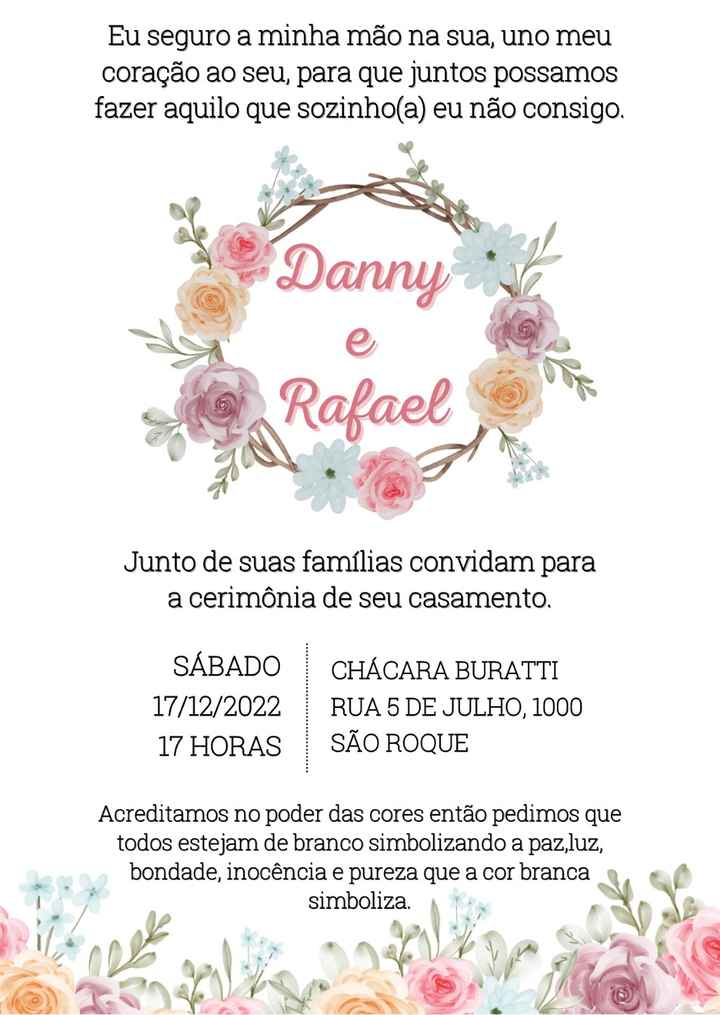 Meu convite de casamento - 1
