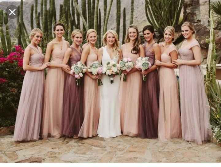 Qual a cor do vestido das madrinhas de vocês? - 1