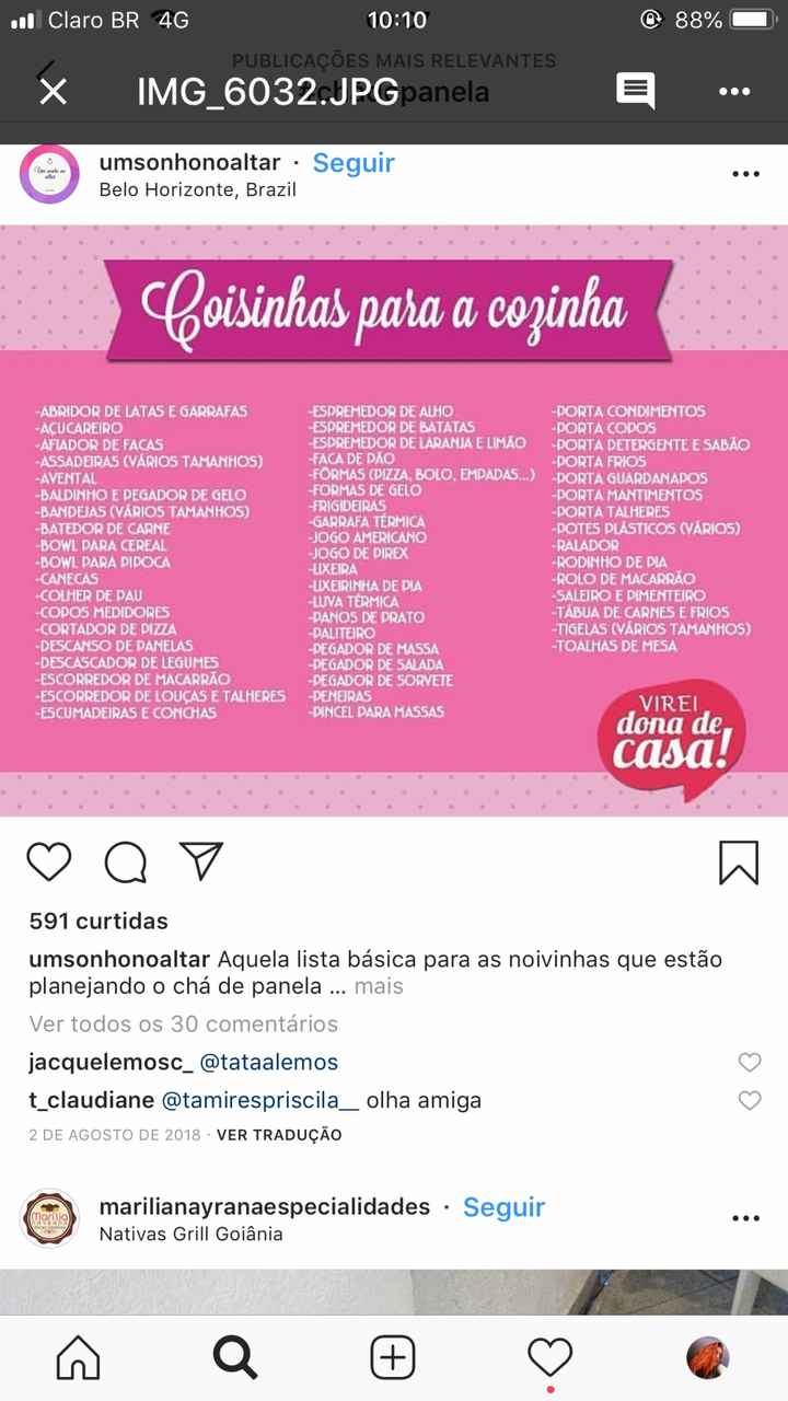 Lista do chá de cozinha muito grande - 1